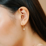 Bisera Pearl Hoops