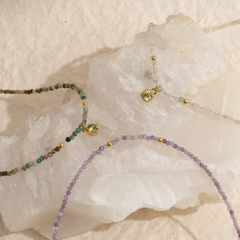 Prehnite Dreamstone Necklace.