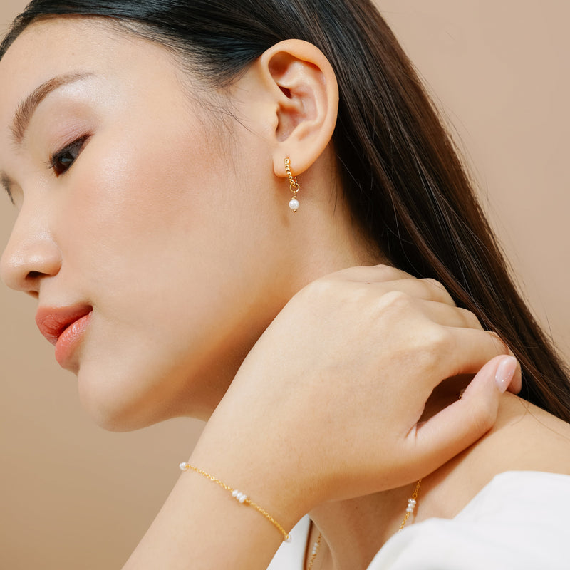 Bisera Ropi Bisera Pearl Hoops