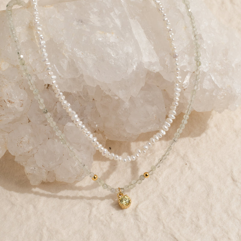 Prehnite Dreamstone Necklace.