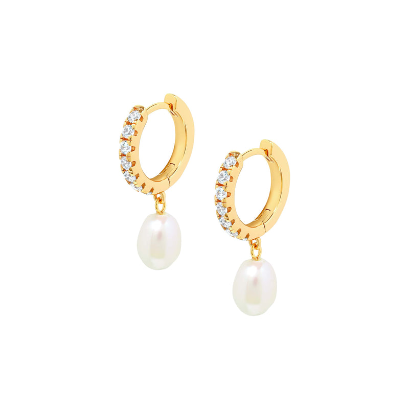 Dareth Pearl Hoops.