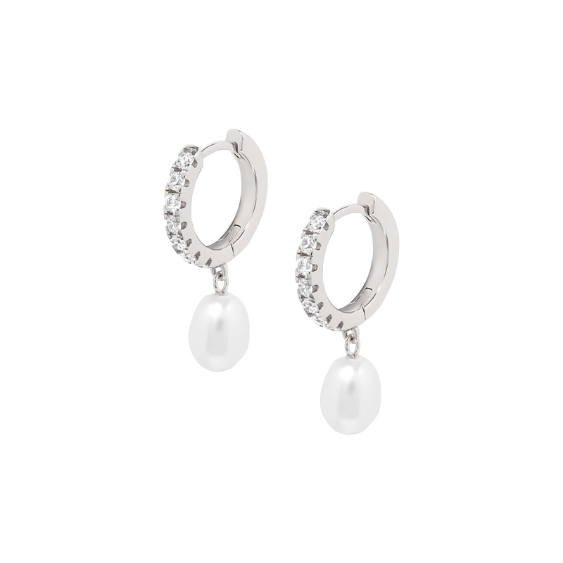 Dareth Pearl Hoops.