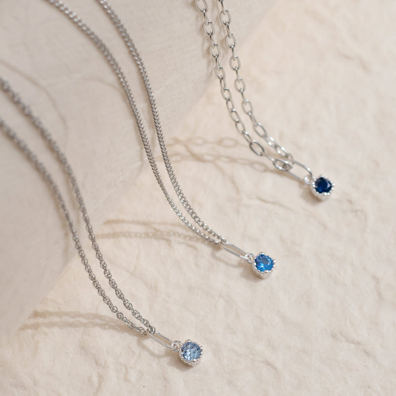 Birthstone Pendant Necklace.