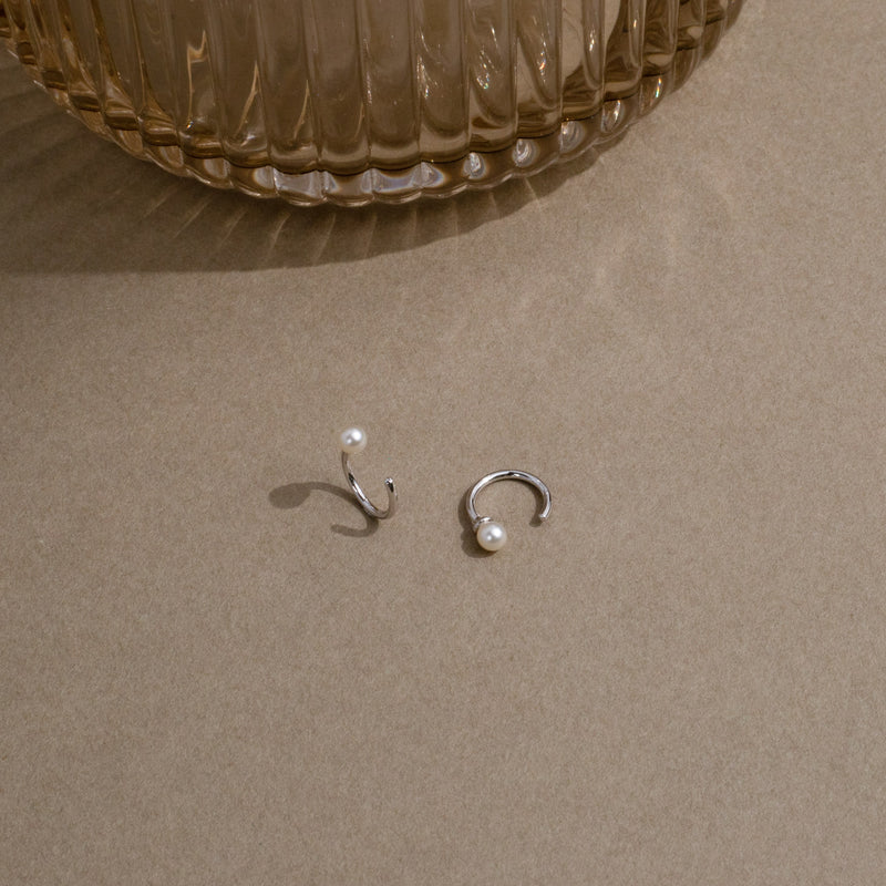 Pearl Hook Earrings.