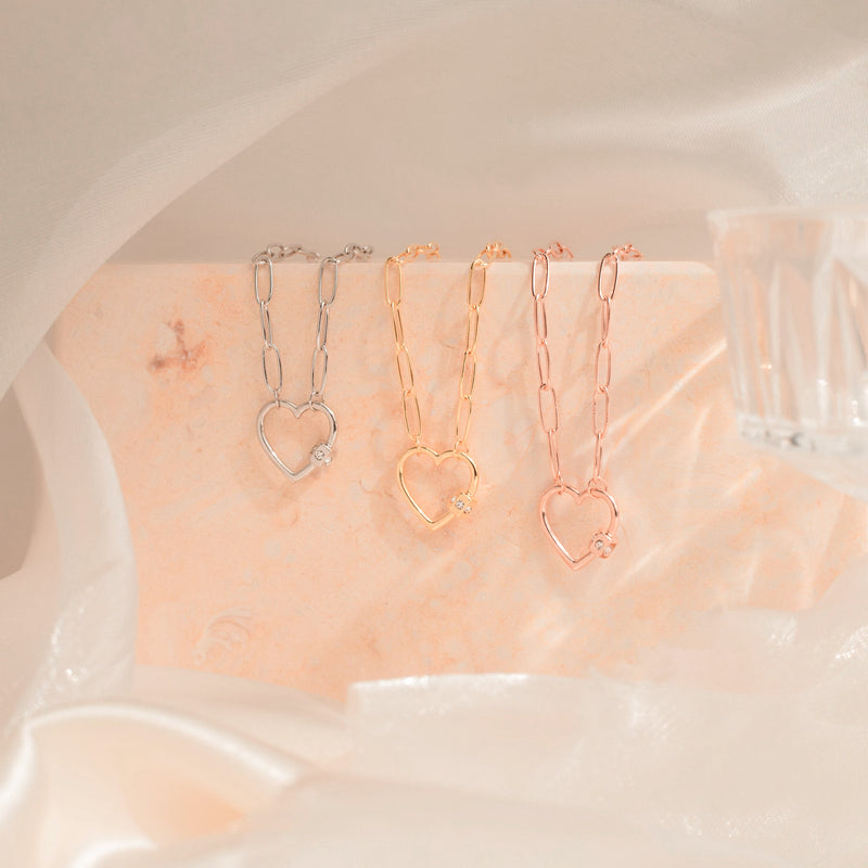 Demi Heart Necklace Made Different Co.