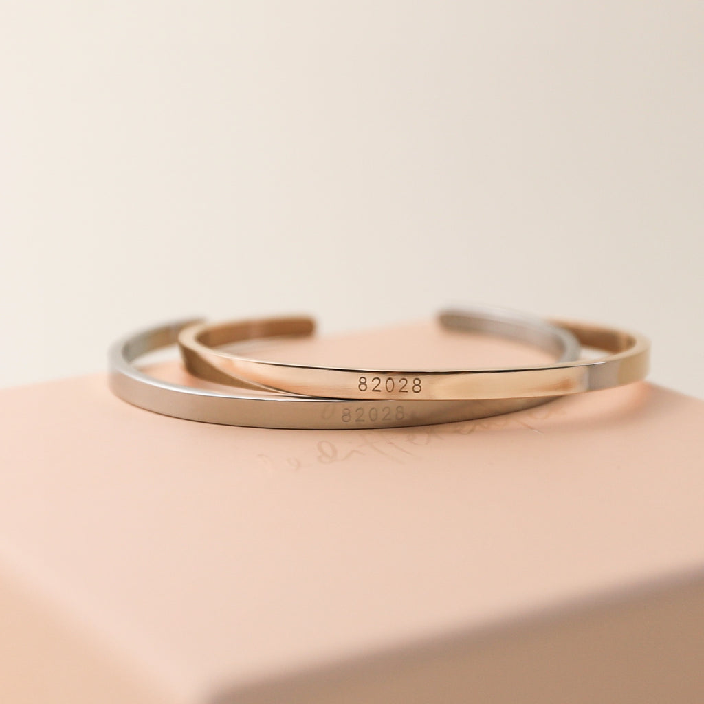Real rose gold bangle top